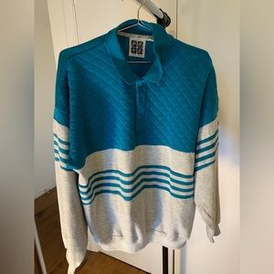 Y2K Active Wear Pull-over Sweatshirt, XL, Polyester Blend